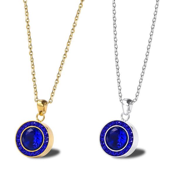 chains stainless steel the heart of sea blue zircon stone women delicate fashion round jewelry gift for him with chain, Silver
chains stainless steel the heart of sea blue zircon stone women delicate fashion round jewelry gift for him with chain, Silver
