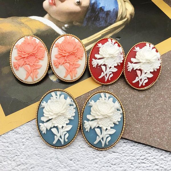 stud statement vintage earrings hyperbole oval shape flower resin pink blue red stylish jewelry, Golden;silver
stud statement vintage earrings hyperbole oval shape flower resin pink blue red stylish jewelry, Golden;silver
