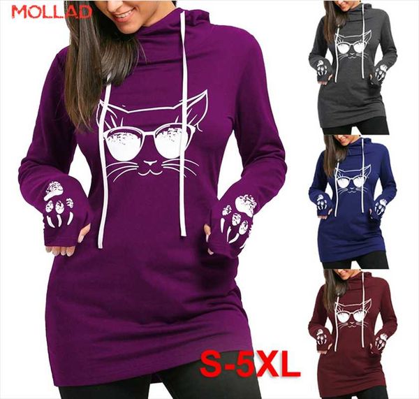 women's hoodies & sweatshirts mollad autumn sweatershirt long sleeve medium length printed hoodie dress, Black
women's hoodies & sweatshirts mollad autumn sweatershirt long sleeve medium length printed hoodie dress, Black