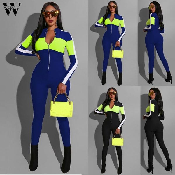 women's jumpsuits & rompers womail jumpsuit women fitness stitching v neck long sleeve workout active wear skinny romper club overall s, Black;white
women's jumpsuits & rompers womail jumpsuit women fitness stitching v neck long sleeve workout active wear skinny romper club overall s, Black;white