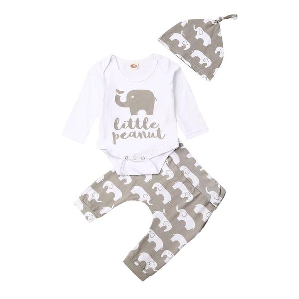 clothing sets 0-24m born baby girl boy clothes long sleeve romper elephant print pants hat outfits, White
clothing sets 0-24m born baby girl boy clothes long sleeve romper elephant print pants hat outfits, White