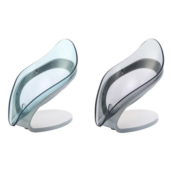 soap dishes 2 pcs leaf shape box non-slip drain holder bathroom shower storage plate tray, blue & gray
soap dishes 2 pcs leaf shape box non-slip drain holder bathroom shower storage plate tray, blue & gray