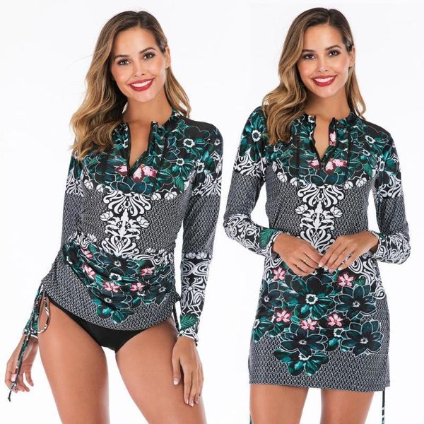 women's swimwear drozeno fission swimsuit long sleeve bathing suit can adjust and short beach, White;black
women's swimwear drozeno fission swimsuit long sleeve bathing suit can adjust and short beach, White;black