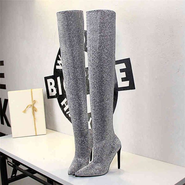 boots women glitter over the knee 11.5cm high heels winter long thigh stiletto party shoes 108d, Black
boots women glitter over the knee 11.5cm high heels winter long thigh stiletto party shoes 108d, Black