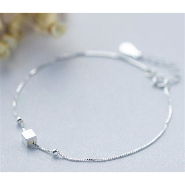 (so thin) 100% real. 925 sterling silver fine jewelry geometric square cube &beads anklet bracelet gtls509, Red;blue
(so thin) 100% real. 925 sterling silver fine jewelry geometric square cube &beads anklet bracelet gtls509, Red;blue