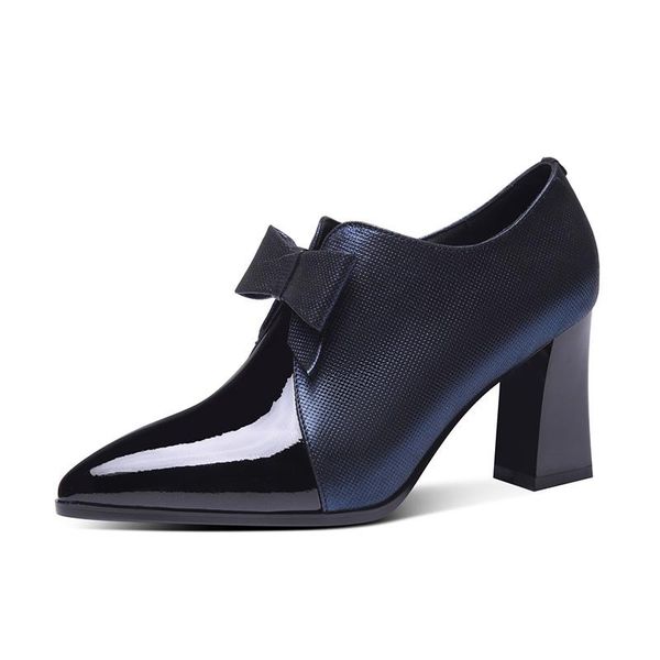 dress shoes women's summer footwear leather deep mouth high heels luxury noble pointed bow color matching plus large size, Black
dress shoes women's summer footwear leather deep mouth high heels luxury noble pointed bow color matching plus large size, Black