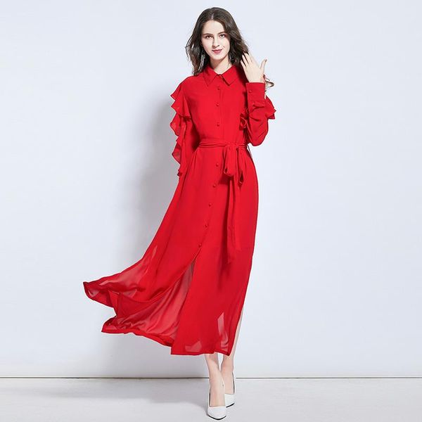casual dresses 2021 fashion office lady long dress young girls red ruffles petal sleeve mid-calf gorgeous fl1059, Black;gray
casual dresses 2021 fashion office lady long dress young girls red ruffles petal sleeve mid-calf gorgeous fl1059, Black;gray