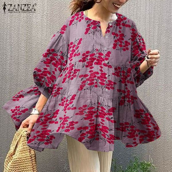 new zanzea 2021 summer ruffle female cotton linen o neck blusa casual half sleeve shirt womens bohemian floral print blouse pc14, White;black
new zanzea 2021 summer ruffle female cotton linen o neck blusa casual half sleeve shirt womens bohemian floral print blouse pc14, White;black