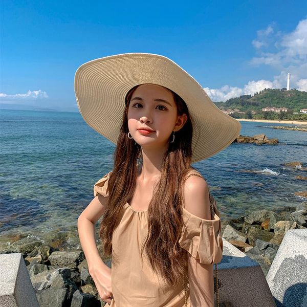 wide brim hats sun cap women's sunscreen folding sunhat woman vocation summer beach straw hat anti-sunburn sunbonnet lady, Blue;gray
wide brim hats sun cap women's sunscreen folding sunhat woman vocation summer beach straw hat anti-sunburn sunbonnet lady, Blue;gray
