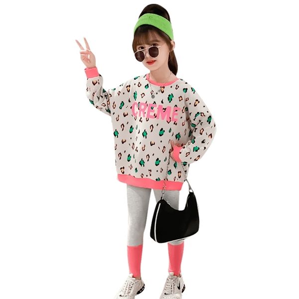 teen girls clothing leopard clothes for sweatshirt + leggings tracksuit girl patchwork children's 210528, White
teen girls clothing leopard clothes for sweatshirt + leggings tracksuit girl patchwork children's 210528, White