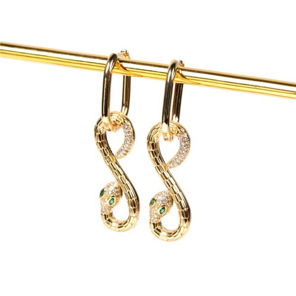 hoop & huggie eyika fashion zircon eight shape snake dangle earrings with smooth square hoops for women gold color asymmetric jewelry, Golden;silver
hoop & huggie eyika fashion zircon eight shape snake dangle earrings with smooth square hoops for women gold color asymmetric jewelry, Golden;silver