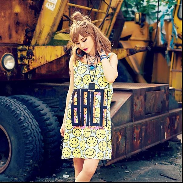 summer womens new smiley face expression print loose large size ladies vest pullover dress tide section sling jacket women, White
summer womens new smiley face expression print loose large size ladies vest pullover dress tide section sling jacket women, White