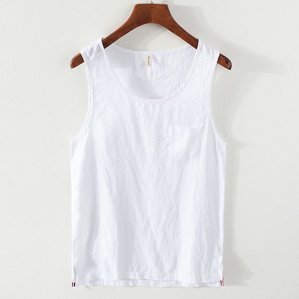 t shirt linen vest men's summer thin loose cotton clothes sleeveless round neck wearing casual and shoulder jacket, White;black
t shirt linen vest men's summer thin loose cotton clothes sleeveless round neck wearing casual and shoulder jacket, White;black