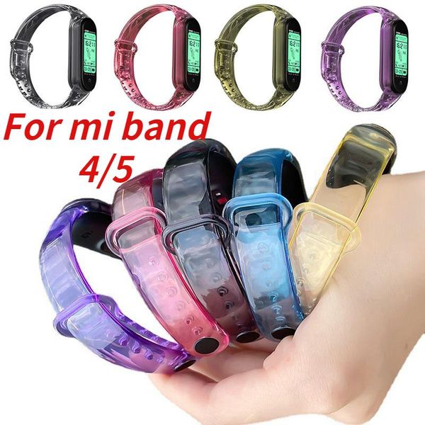 watch bands for mi band 4/5 color change wristband rainbow permeable silicone strap bracelet, Black;brown
watch bands for mi band 4/5 color change wristband rainbow permeable silicone strap bracelet, Black;brown