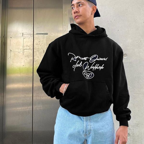 men's hoodies & sweatshirts men women 1:1 high-quality logo foam print represent vintage pullover owners club worldewide hoodie, Black
men's hoodies & sweatshirts men women 1:1 high-quality logo foam print represent vintage pullover owners club worldewide hoodie, Black