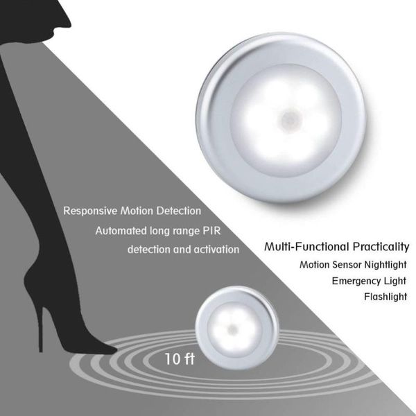 6 led pir body motion sensor activated wall light night induction lamp closet corridor cabinet led sensor light battery (3 packs
6 led pir body motion sensor activated wall light night induction lamp closet corridor cabinet led sensor light battery (3 packs