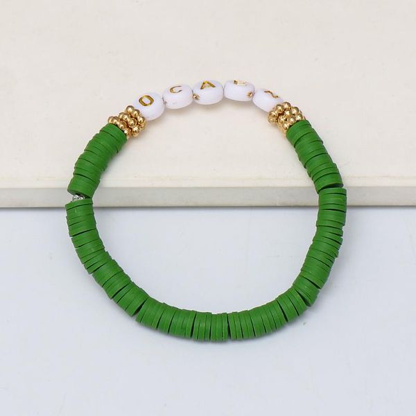 charm bracelets green clay bracelet diy colorful beaded hand chain wholesale boho cute statement party for women 2021, Golden;silver
charm bracelets green clay bracelet diy colorful beaded hand chain wholesale boho cute statement party for women 2021, Golden;silver