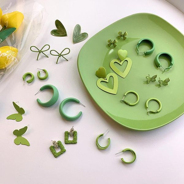 dangle & chandelier korean fashion fresh matcha green color drop earrings 2021 trend alloy spray paint love flower statement jewelry gift, Silver
dangle & chandelier korean fashion fresh matcha green color drop earrings 2021 trend alloy spray paint love flower statement jewelry gift, Silver