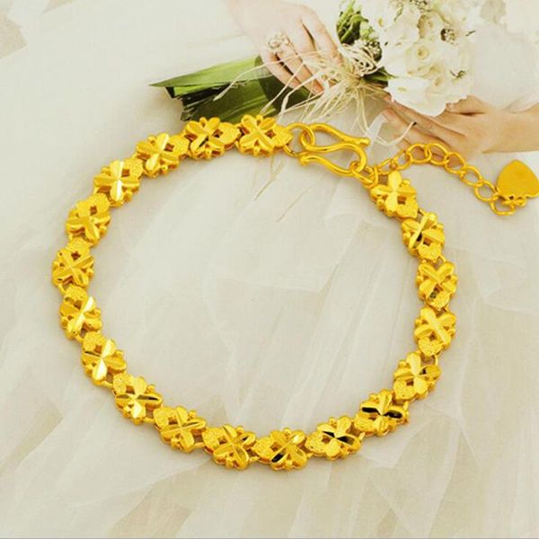 link, chain vietnam alluvial gold women bracelets creative leaves beads jewelry, Black
link, chain vietnam alluvial gold women bracelets creative leaves beads jewelry, Black