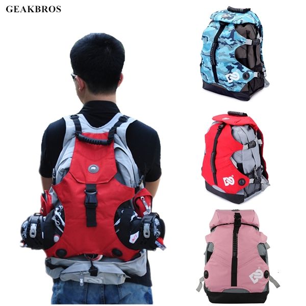 men women roller skates backpack inline skating shoes boots carry bag kid ice storage knapsack outdoor sports
men women roller skates backpack inline skating shoes boots carry bag kid ice storage knapsack outdoor sports