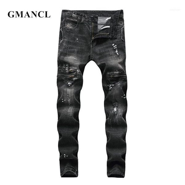 men's jeans gmancl ripped men slim fashion vintage swag biker straight destroyed cotton street hip-hop style motorcycle denim pants1, Blue
men's jeans gmancl ripped men slim fashion vintage swag biker straight destroyed cotton street hip-hop style motorcycle denim pants1, Blue