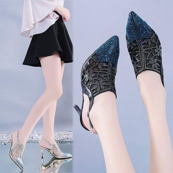 dress shoes 2021 spring pumps fashion rhinestones diamond beaded super high thin heeled pointed toe slingbacks women, Black
dress shoes 2021 spring pumps fashion rhinestones diamond beaded super high thin heeled pointed toe slingbacks women, Black