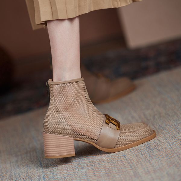 internet popular fashion 2021 summer boots cow leather mesh square toe high heels women breathable boots metal decoration, Black
internet popular fashion 2021 summer boots cow leather mesh square toe high heels women breathable boots metal decoration, Black