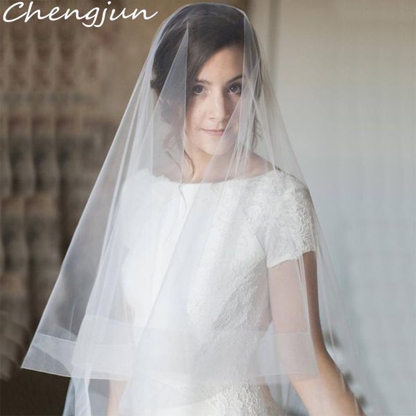 bridal veils chengjun two-layer korean style simple elegant white tulle veil wedding accessories, Black
bridal veils chengjun two-layer korean style simple elegant white tulle veil wedding accessories, Black
