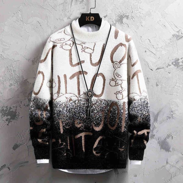2021 men's gradient bottoming shirt light luxury fashion semi high neck winter warm personalized letter sweater men, Black
2021 men's gradient bottoming shirt light luxury fashion semi high neck winter warm personalized letter sweater men, Black