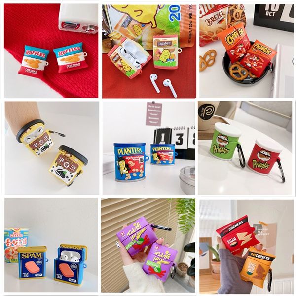 3d funny chips luxury silicone case for apple airpods 1 2 accessories case protective cover bag box earphone case for airpods pro cover 3d funny chips luxury silicone case for apple airpods 1 2 accessories case protective cover bag box earphone case for airpods pro cover