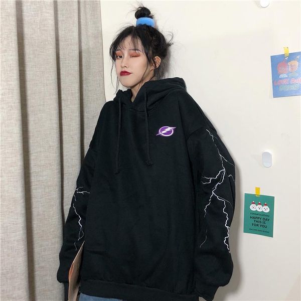 women's hoodies & sweatshirts pullovers loose black harajuku style spring autumn women long sleeve hooded casual clothing
women's hoodies & sweatshirts pullovers loose black harajuku style spring autumn women long sleeve hooded casual clothing