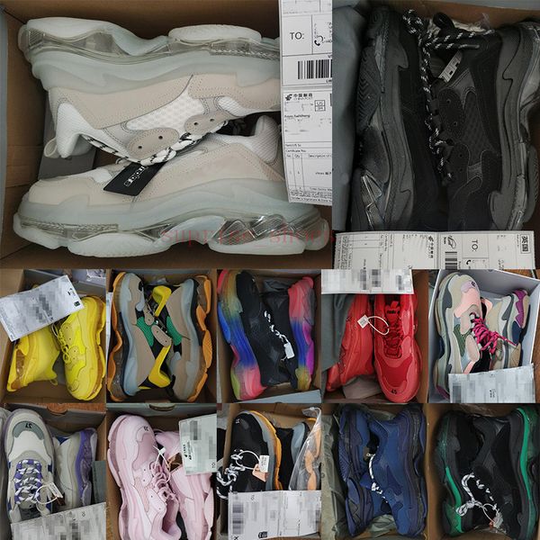 2021 fashion paris 17fw triple s mens sneakers vintage dad platform heels men women casual shoes tripler sports trainers crystal clear sole, Black
2021 fashion paris 17fw triple s mens sneakers vintage dad platform heels men women casual shoes tripler sports trainers crystal clear sole, Black