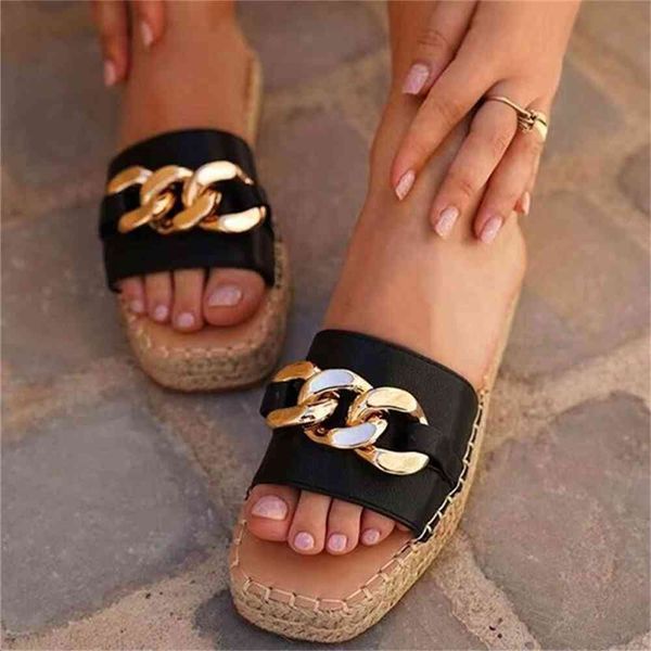 aaa quality wholesale summer fashion trend design outdoor slippers women sewing hemp sole chain decoration square toe luxury ladies slides s, Black
aaa quality wholesale summer fashion trend design outdoor slippers women sewing hemp sole chain decoration square toe luxury ladies slides s, Black