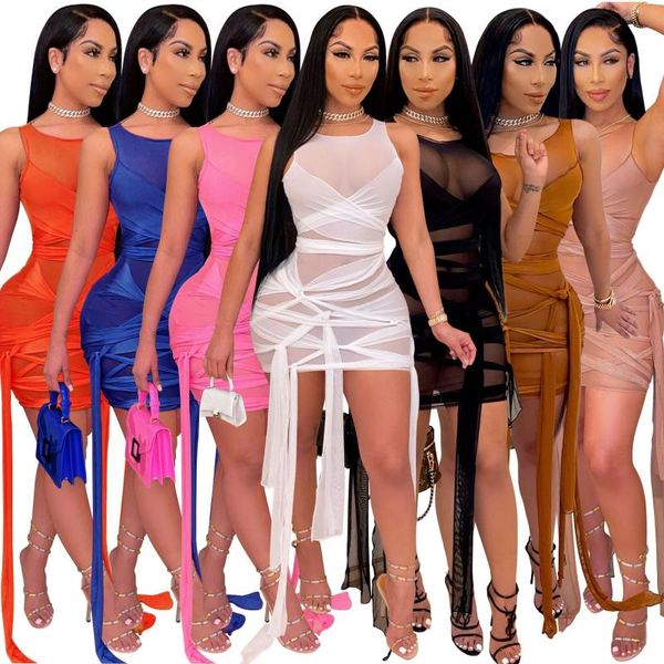 casual dresses summer large women's dress sleeveless gauze nightclub bandage, Black;gray
casual dresses summer large women's dress sleeveless gauze nightclub bandage, Black;gray