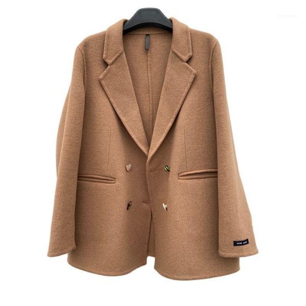 women's wool & blends double-faced cashmere short coat women jackets 2021 spring autumn suit collar double-breasted black woolen coats
women's wool & blends double-faced cashmere short coat women jackets 2021 spring autumn suit collar double-breasted black woolen coats