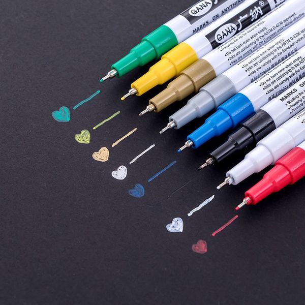 1pcs Metallic Marker 8 Colors for Choose 0.7mm Extra Fine Point Paint Marker Non-toxic Permanent Marker Pen DIY Art
1pcs Metallic Marker 8 Colors for Choose 0.7mm Extra Fine Point Paint Marker Non-toxic Permanent Marker Pen DIY Art