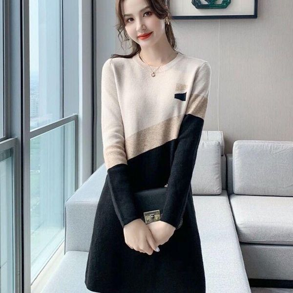 casual dresses women's dress spring autumn women sweet short sweater female o-neck long sleeve slim contrast high waist knitted, Black;gray
casual dresses women's dress spring autumn women sweet short sweater female o-neck long sleeve slim contrast high waist knitted, Black;gray