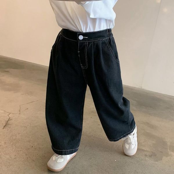 jeans wlg kids boys girls spring fall denim black solid jean baby casual all match trousers for 2-8 years, Blue
jeans wlg kids boys girls spring fall denim black solid jean baby casual all match trousers for 2-8 years, Blue