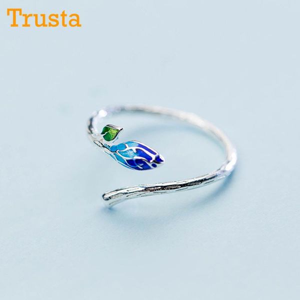 cluster rings trusta 100% 925 real sterling silver jewelry blue leaf branch ring opening adjustable finger for teen girl women ds990, Golden;silver
cluster rings trusta 100% 925 real sterling silver jewelry blue leaf branch ring opening adjustable finger for teen girl women ds990, Golden;silver