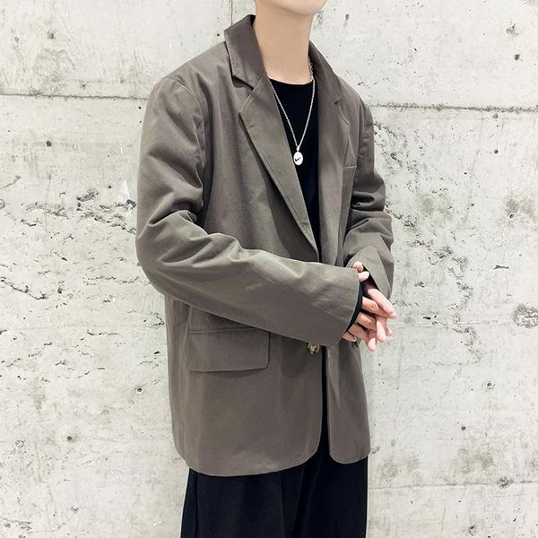 men's suits & blazers hong kong fashion ins retro suit temperament loose for men, White;black
men's suits & blazers hong kong fashion ins retro suit temperament loose for men, White;black