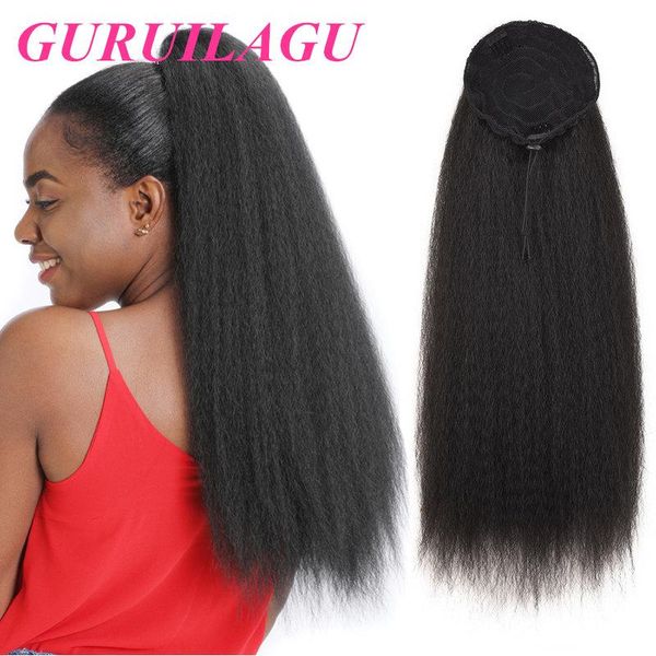 synthetic wigs guruilagu ponytail hair with clip in drawstring long kinky straight women's pony tail ombre blonde fack, Black
synthetic wigs guruilagu ponytail hair with clip in drawstring long kinky straight women's pony tail ombre blonde fack, Black