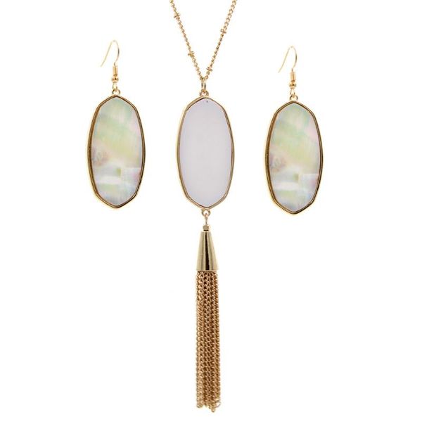 earrings & necklace wholesale 6 set lot statement oval pendant + drop jewelry imitation abalone shell ivory mother of pearl, Silver
earrings & necklace wholesale 6 set lot statement oval pendant + drop jewelry imitation abalone shell ivory mother of pearl, Silver