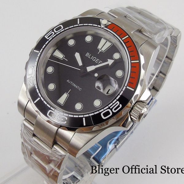 40mm bliger self winding men watch sapphire glass rotation bezel miyota movement steel band date window, Slivery;brown
40mm bliger self winding men watch sapphire glass rotation bezel miyota movement steel band date window, Slivery;brown