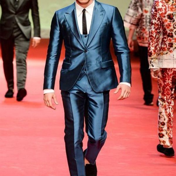 men's suits & blazers latest coat pants designs satin blue men slim fit customized ballroom tuxedo suit 3 pcs blazer jacket + vest tern, White;black
men's suits & blazers latest coat pants designs satin blue men slim fit customized ballroom tuxedo suit 3 pcs blazer jacket + vest tern, White;black