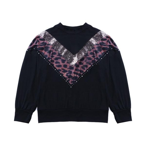 women's leopard print long sleeve casual basic blouse, White
women's leopard print long sleeve casual basic blouse, White