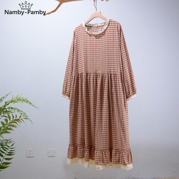 casual dresses 2021 early autumn plaid dress women long sleeve round neck loose waist midi zz1781, Black;gray
casual dresses 2021 early autumn plaid dress women long sleeve round neck loose waist midi zz1781, Black;gray