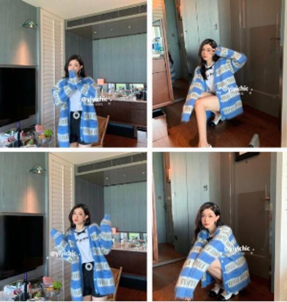 113356 autumn new fashion classic trendy brand luxury blue pocket sweater color matching stripe logo mohair knitted cardigan m5, White;black
113356 autumn new fashion classic trendy brand luxury blue pocket sweater color matching stripe logo mohair knitted cardigan m5, White;black