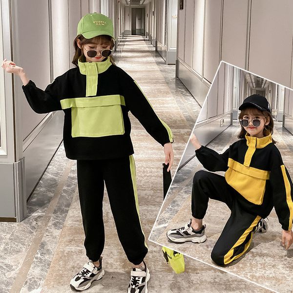 2021 new cool teenage girls fashion sets of autumn long sleeve 2 pants suit casual sports children girl clothes bwk1, White
2021 new cool teenage girls fashion sets of autumn long sleeve 2 pants suit casual sports children girl clothes bwk1, White