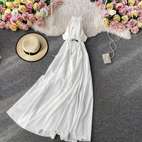 2021 summer white hollow out spaghetti strap women sleeveless drawstring beach party long fashion vestidos kpzz, Black;gray
2021 summer white hollow out spaghetti strap women sleeveless drawstring beach party long fashion vestidos kpzz, Black;gray