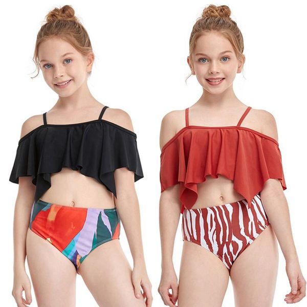 one-pieces 2-12y girls swimsuit two pieces kids ruffle split mesh bikini sets children summer swimwear beach bathing suit biquini infantil, Black
one-pieces 2-12y girls swimsuit two pieces kids ruffle split mesh bikini sets children summer swimwear beach bathing suit biquini infantil, Black